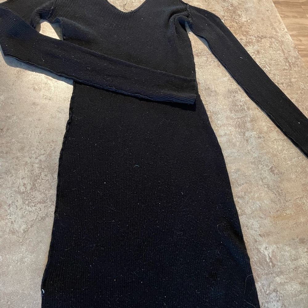 Black sweater dress